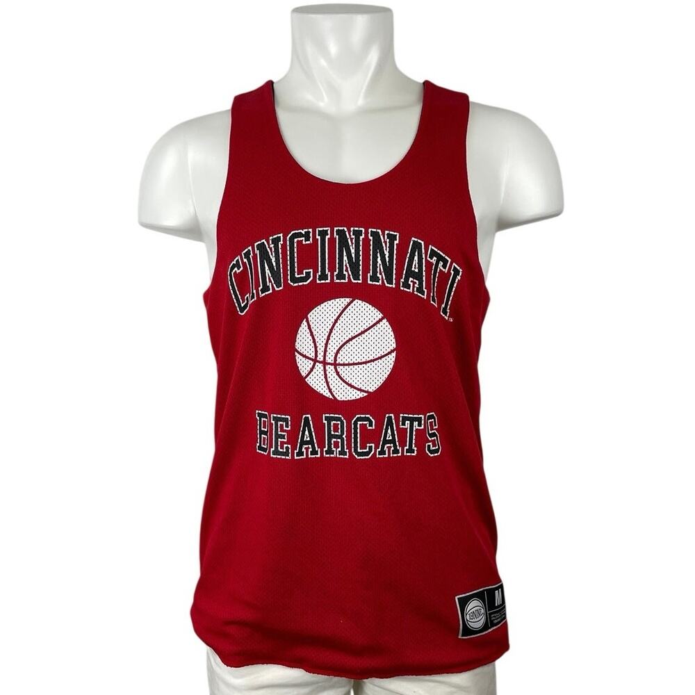 19nine Cincinnati Bearcats Mens Red NCAA Basketball Jersey Athletic Tank Top S-M
